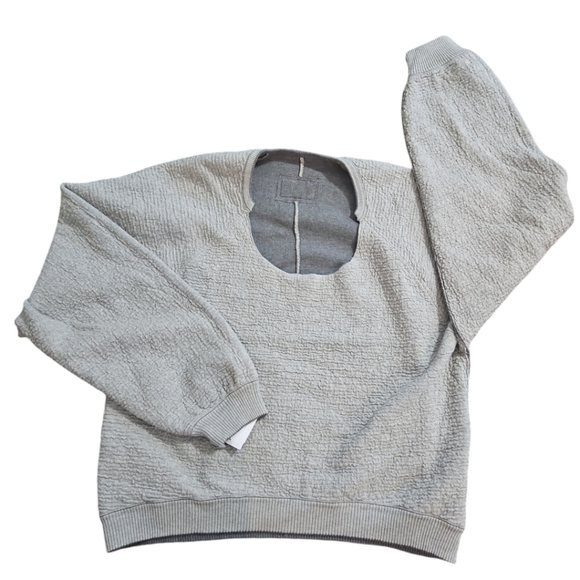 FREE PEOPLE We The Free Grey Pullover Sweatshirt NWT sz L - Picture 10 of 11